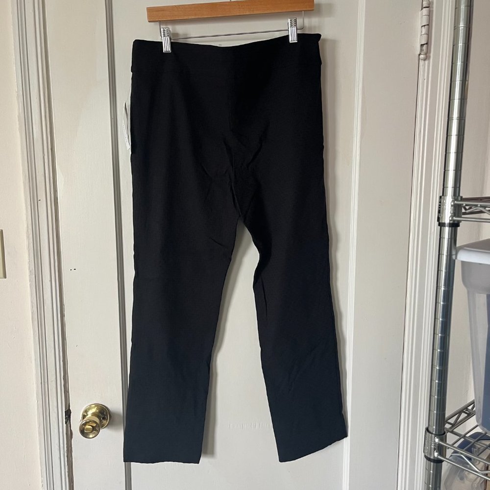 🌟 Margaret M Slimming Black Pants - Textured Pattern, Stretch Pants 🌟